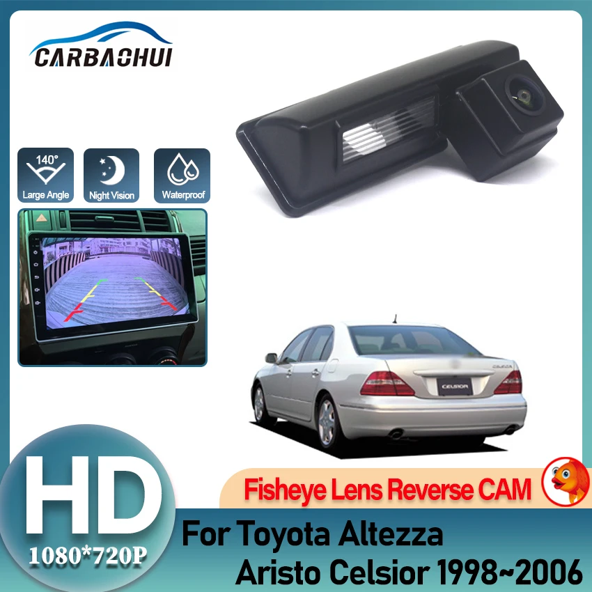 Rear View Camera For Toyota Altezza Aristo Celsior Reverse Backup Camera Fisheye Lens CCD Night Vision license Plate Camera