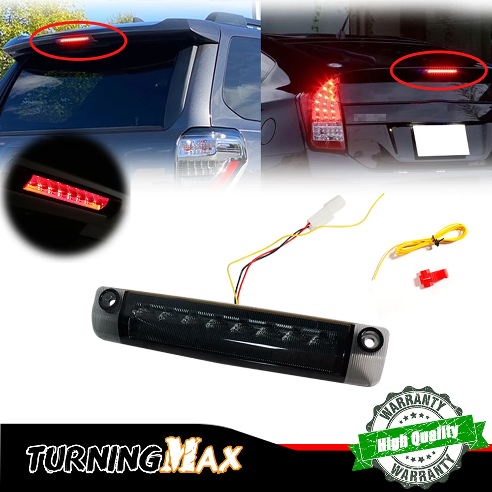 3D LED Tube LED Smoked/red 3rd Tail Brake Light Assembly For 2011-2020 Toyota Sienna