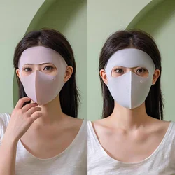 Polyester UPF50+ Sunscreen Mask Breathable Traceless UV Protection Mask Windproof Quick Drying Face Sun Protection Girl