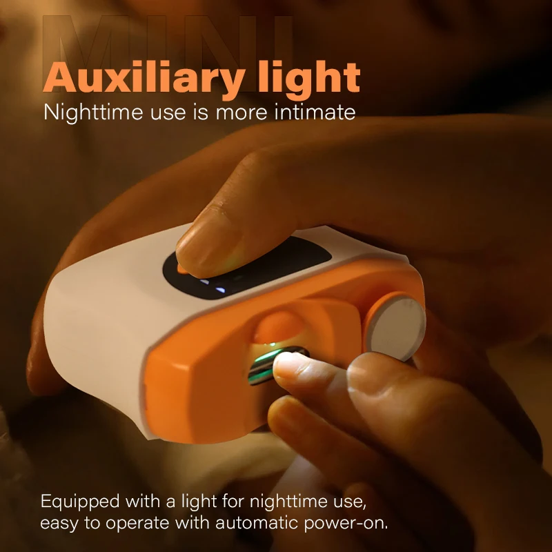 Baby Adult Electric Nail Clipper Grinding and Polishing with Light Automatic Nail Trimmer Rechargeable Nail Cutter Manicure