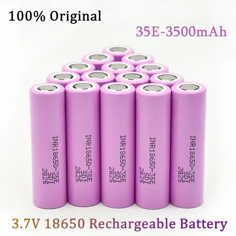 

2023 New 18650 Original High Power 18650 3500mah 25A Discharge Inr18650 35e 18650 Battery Lithium Ion 3.7V Rechargeable Battery