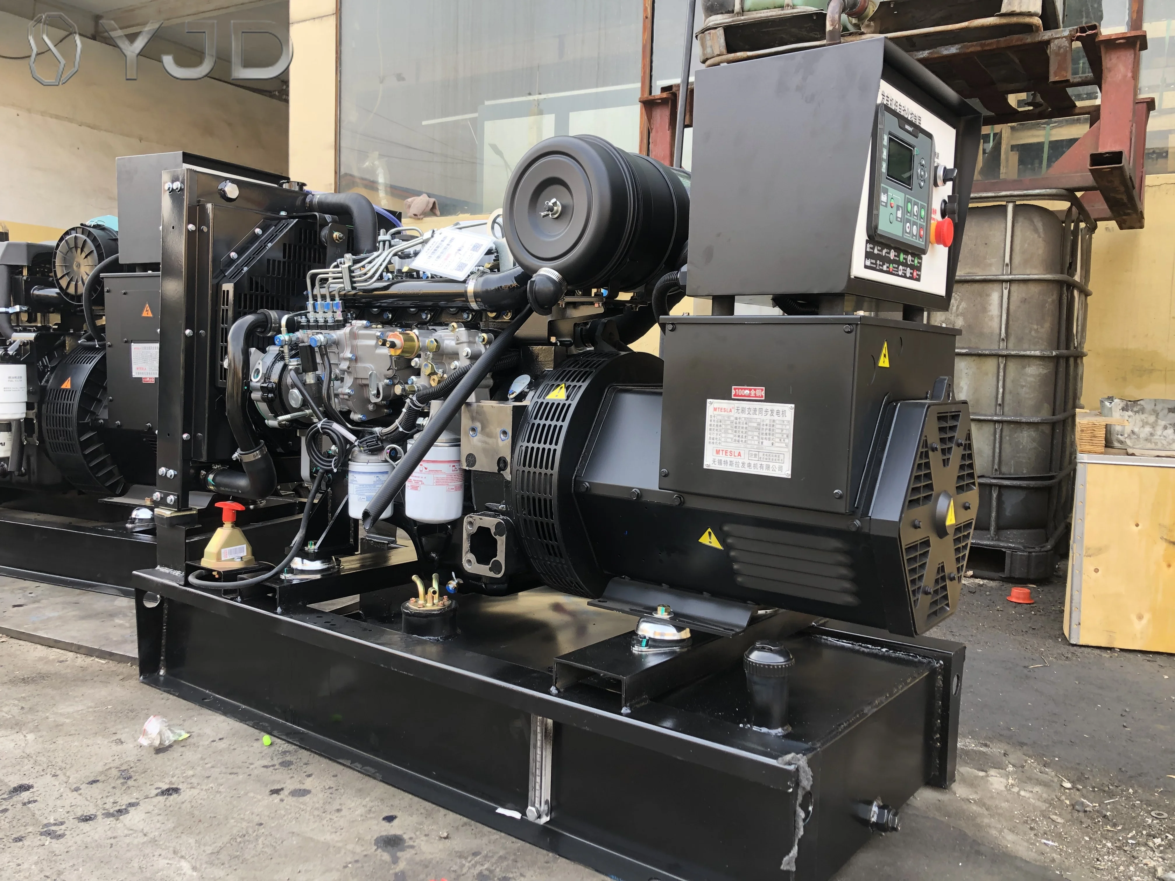 Single/Three Phase 50KVA 100KVA Yu-Chai Brand Diesel Generator Set  Open Frame Type Genset  110V 220V 230V 50/60HZ With ATS