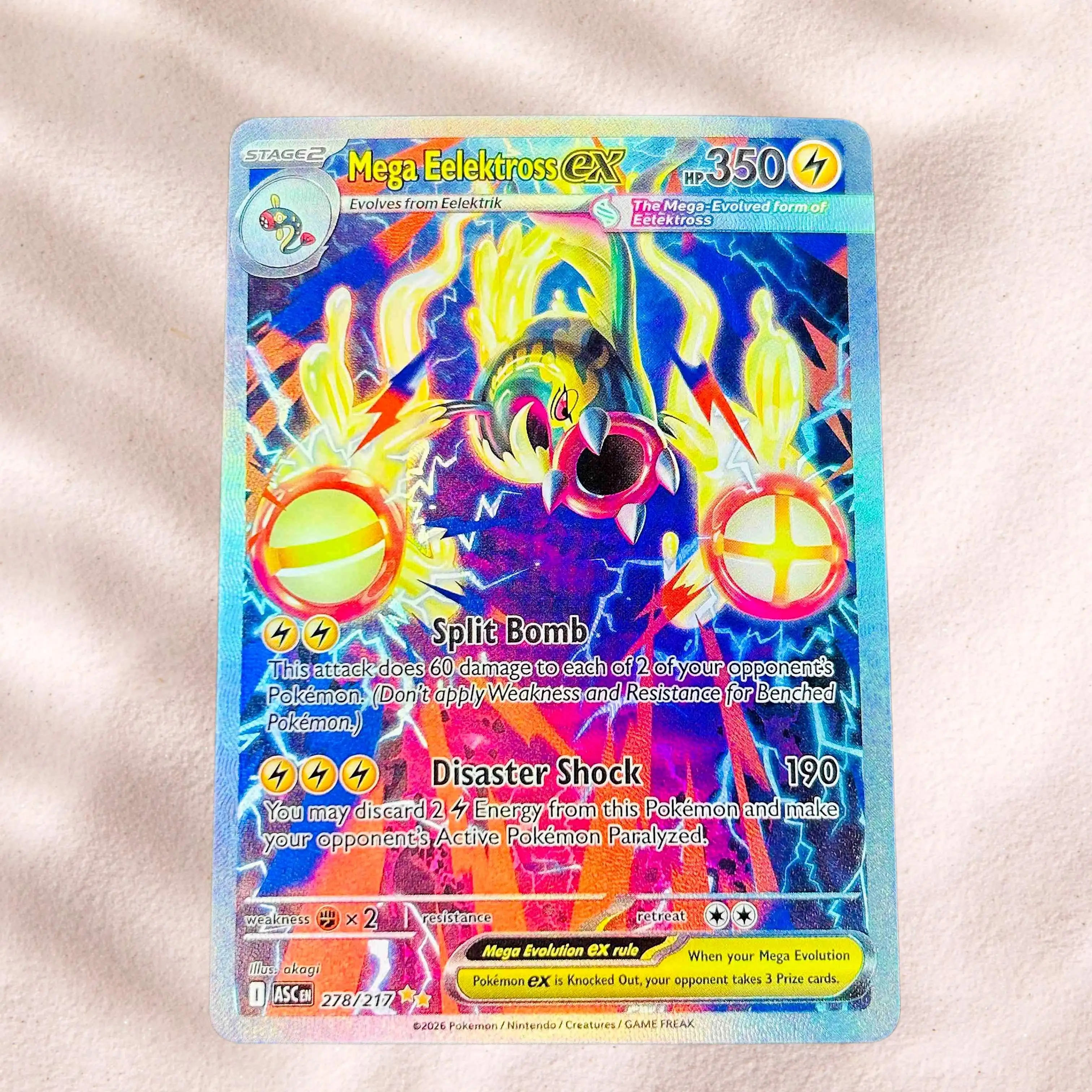 DIY Pokemon Pikachu ex 276/217 Holographic Texture English Version Premium Anime Collection Card Perfect Condition - view 6