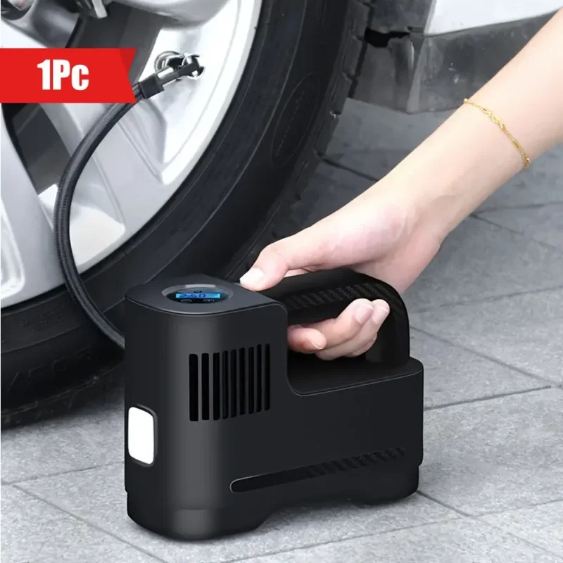 Portable Air Compressor Pump, Corded Digital Tire Inflator, Car Air Pump, For Car Motorcycle LED Lights Tire Inflator