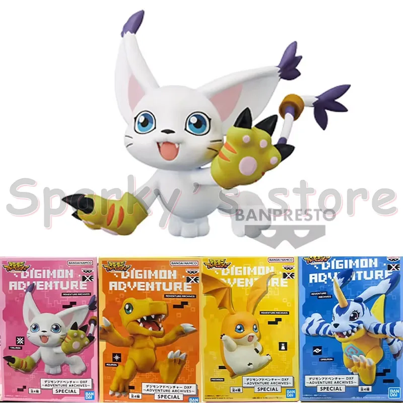 Bandai Original DXF ADVENTURE ARCHIVES Digimon Adventure Anime Figure Tailmon Agumon Action Figure Toys for Kids Gifts Model