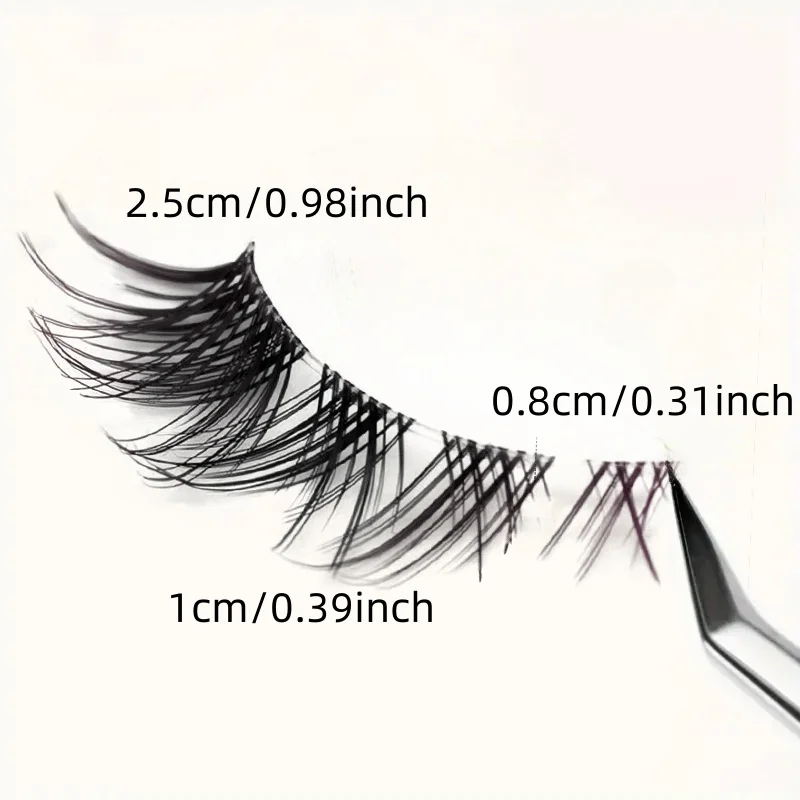 7組の混合長さつけまつげセット、ナチュラル＆キャットアイスタイル、CCUDカール、再利用可能、無臭