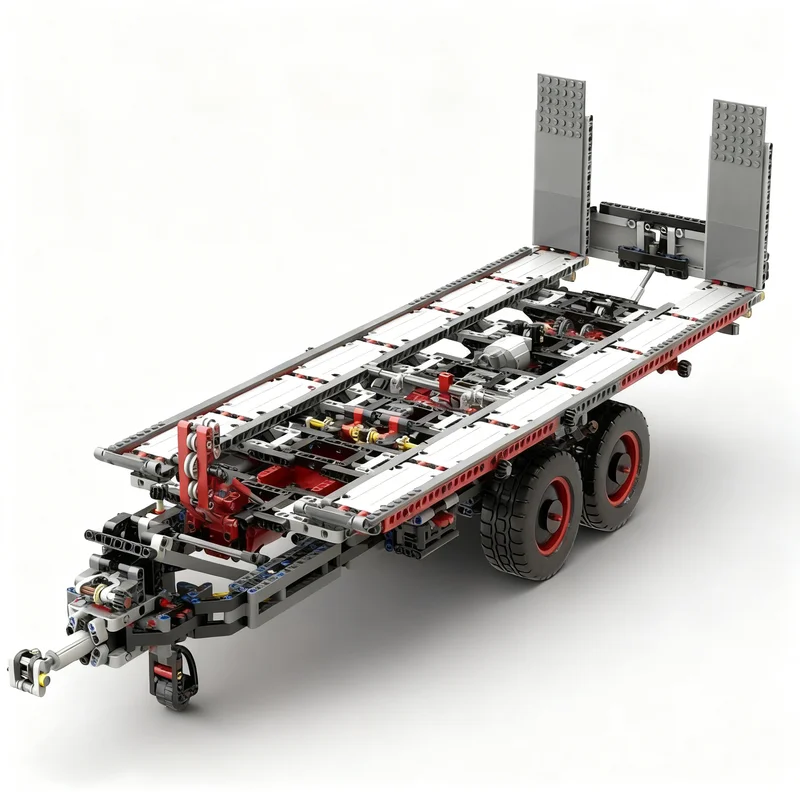 2134-teiliges MOC City Champions Superauto C-Modell mit Anhänger, Technik-DIY Kreatives Montage-Bausteinset, Ausstellungsstück, Geburtstagsgeschenk-Set