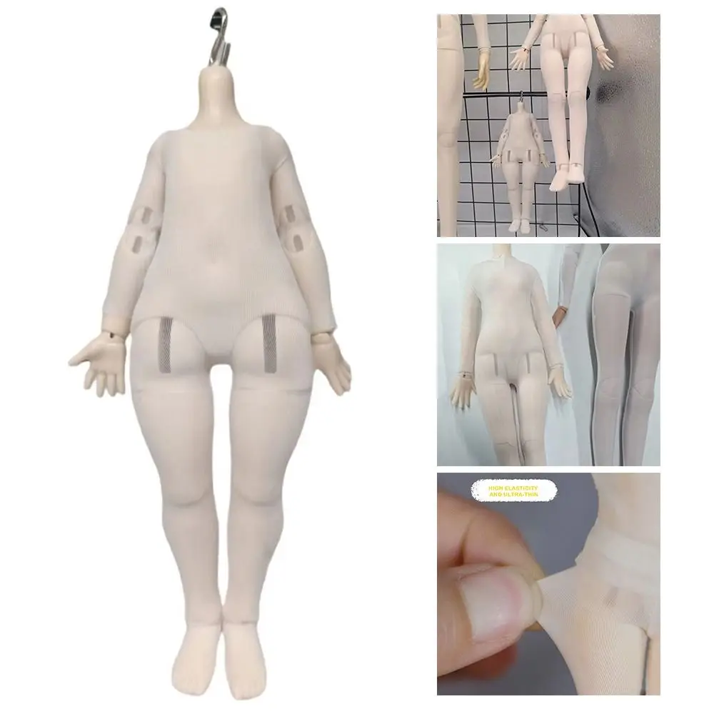 Cute Cotton Pajamas Fashion Multisizes Doll Elastic Jumpsuit White DIY Accessories for 1/3 1/4 1/6 BJD 30/45/60cm Dolls
