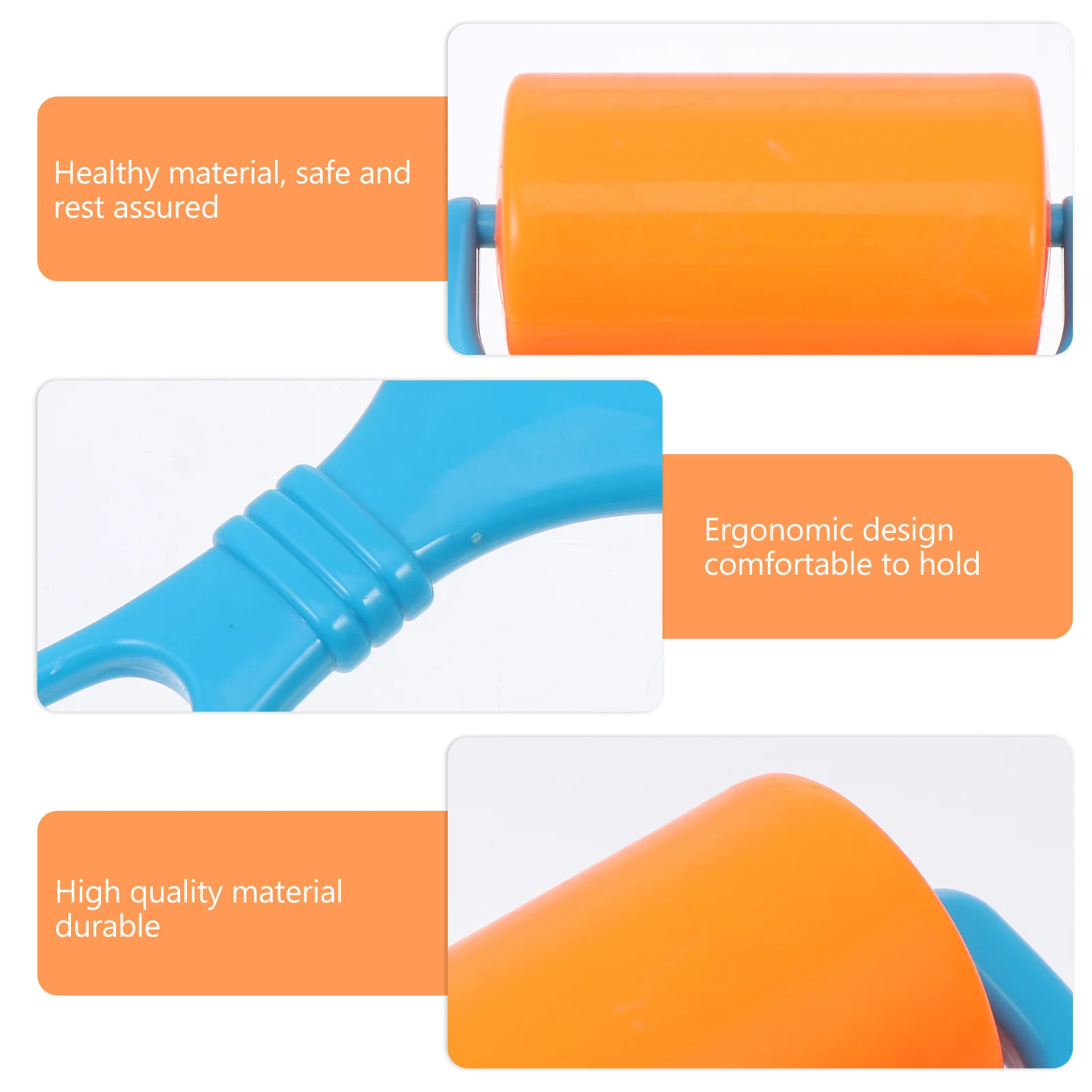 

3pcs Roller PP Plastic Safe Durable Non Slip H Widely Used Craft Stamping Brayers Supplies