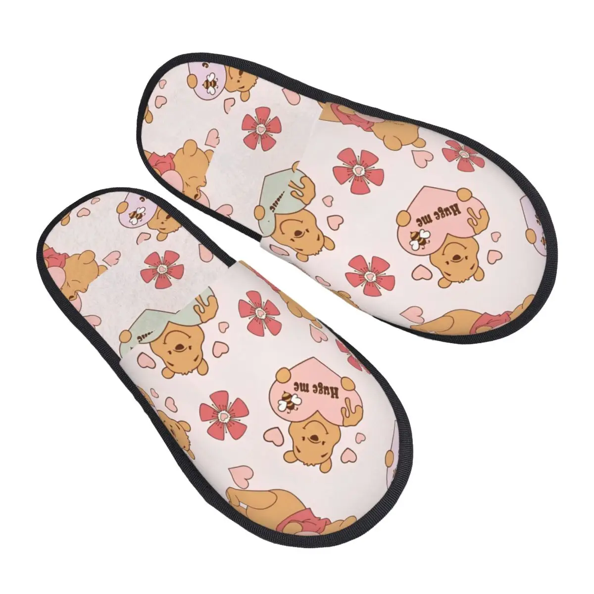 

Зимние хлопковые домашние тапочки Винни-Пух для гостиной, уютные шлепанцы из пены с эффектом памяти, противоскользящие