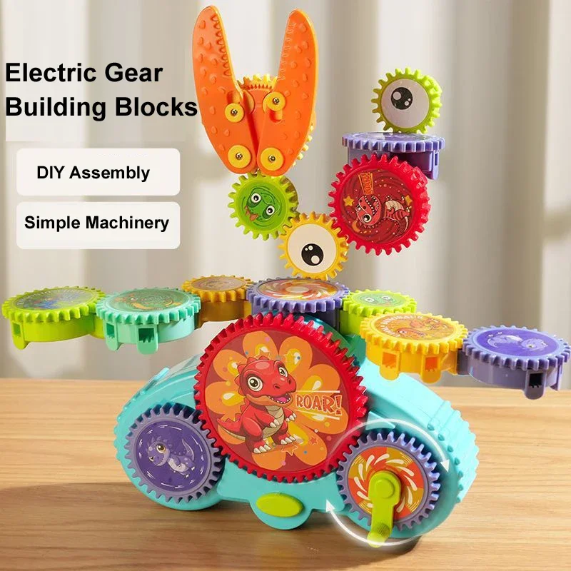 Montessori Elektryczne Klocki Konstrukcyjne Zestaw Narzędzi dla Dzieci Zabawka dla Malucha Zabawka Edukacyjna STEM dla Chłopców i Dziewczynek Prezent
