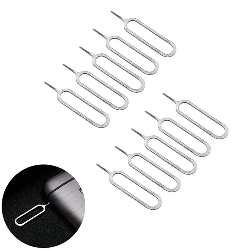 100-1 Stuks Sim Kaart Lade Pin Uitwerpen Verwijdering Naaldopener Ejector Universele Tray Uitwerpen Pin Voor Iphone 15 14 Samsung Xiaomi Telefoon