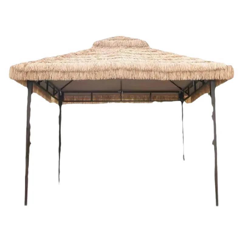 Simulation Thatched Roof Outdoor Pavilion Courtyard Four Corners Leisure Pavilion Scenic Farm Agritainment Awning Wholesale