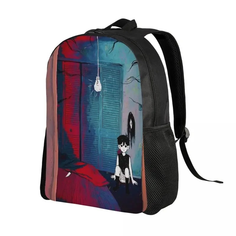 Omori-mochilas de juego de terror para hombres y mujeres, resistente al agua, bolsa escolar universitaria, bolsas de libros estampadas