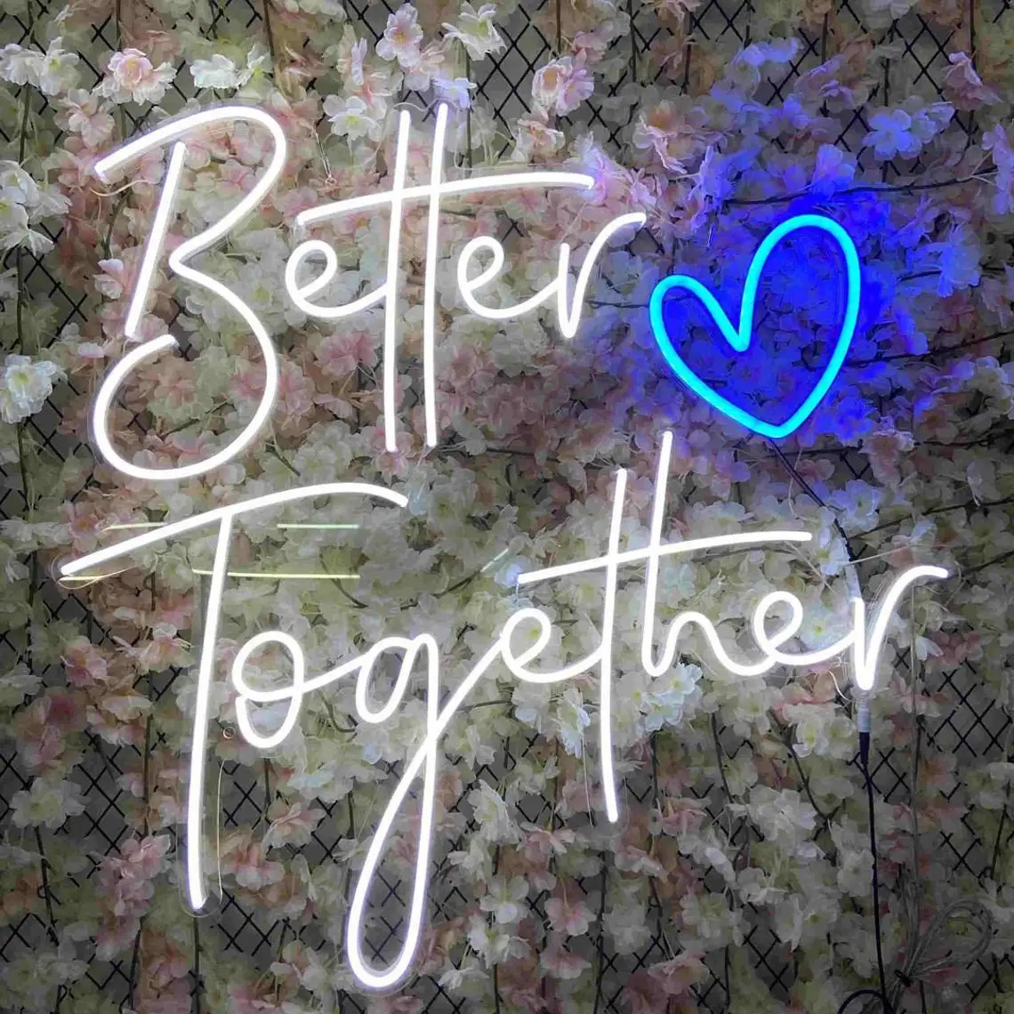 Better Together Neon Sign Personalize Flex LED Neon Signs Custom Neon Light For Wedding Party Lover Gift Name Letter Heart Neon