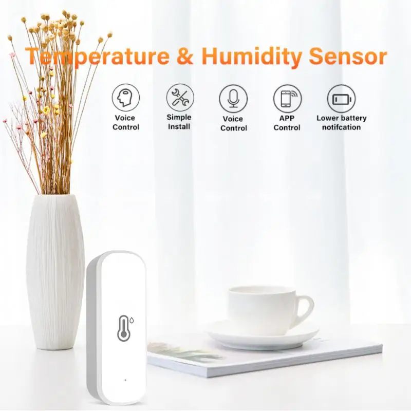 ZY Tuya Smart WiFi ZigBee Temperature And Humidity Sensor Smart Home Indoor Thermometer Hygrometer Work With Alexa Google Home