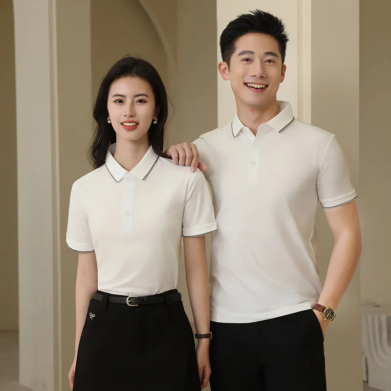 

Customized Summer Team Building T-shirt Advertising Culture Polo Shirt Workwear Customized Short Sleeved Clothes Printed Logo