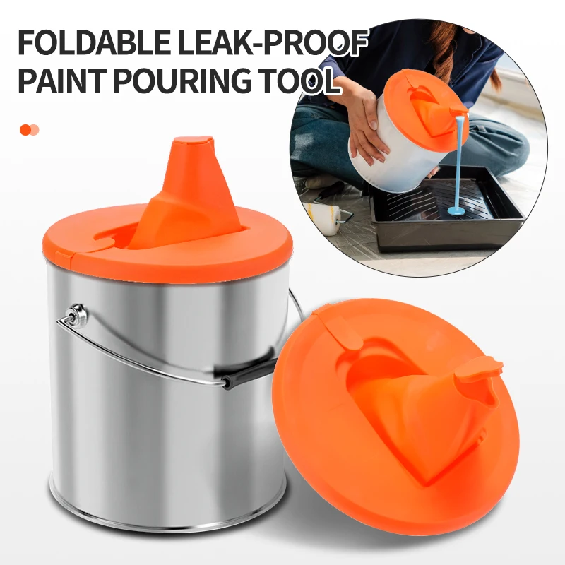 

Складная крышка банки с краской для защиты от капель TPR — вентилируемая крышка с защитой от проливания с маслостойким уплотнением, прочная складная конструкция