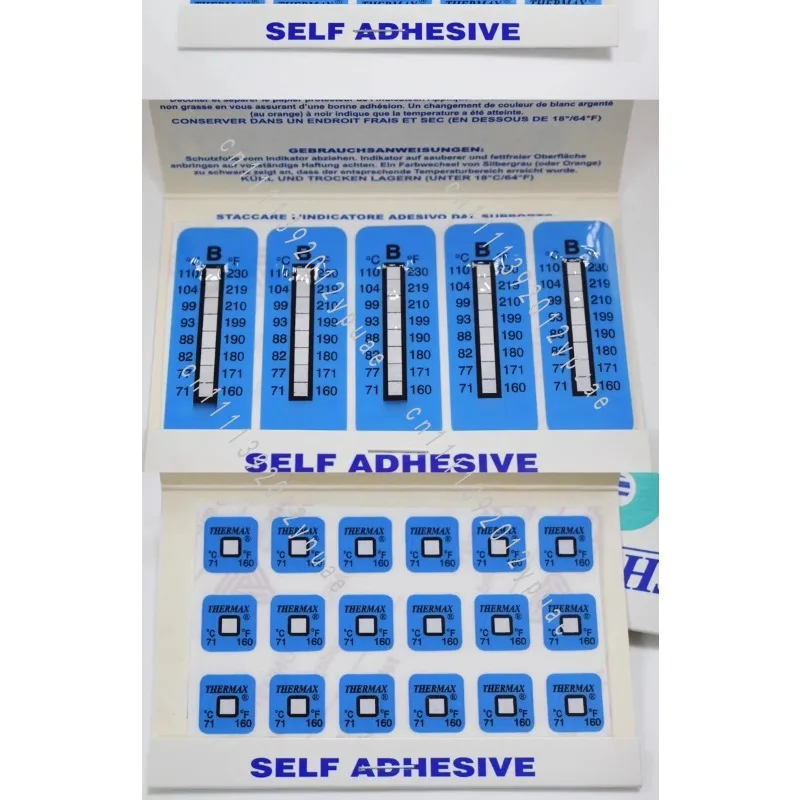 Heat Sensitive Color Changing Temperature Test Strips Self Adhesive Temperature Measuring Label