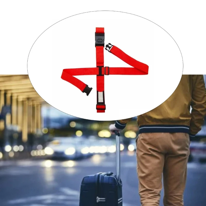 Luggage Straps Travel Accessories Adjustable Suitcase Belts with Quick Release Buckle for Added Security During Travel