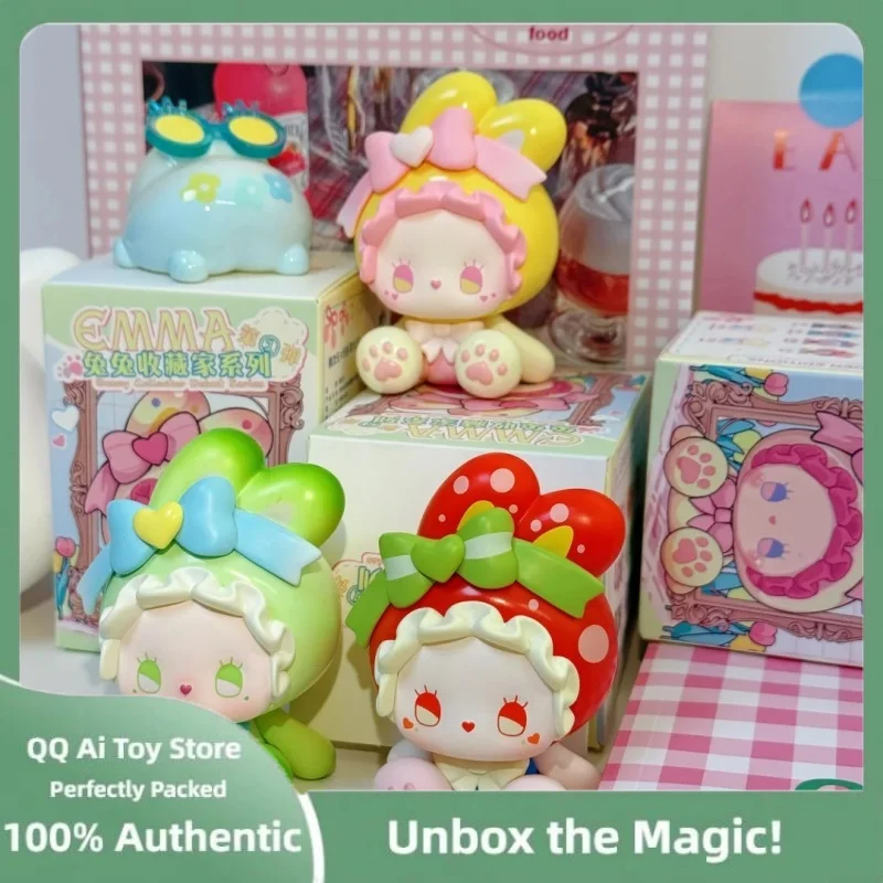 Original Emma Rabbit Collector Mini Blind Box Handmade Lovely Trendy Doll Toy Mysterious Boxgirls Unique Surprise Gift Ornament