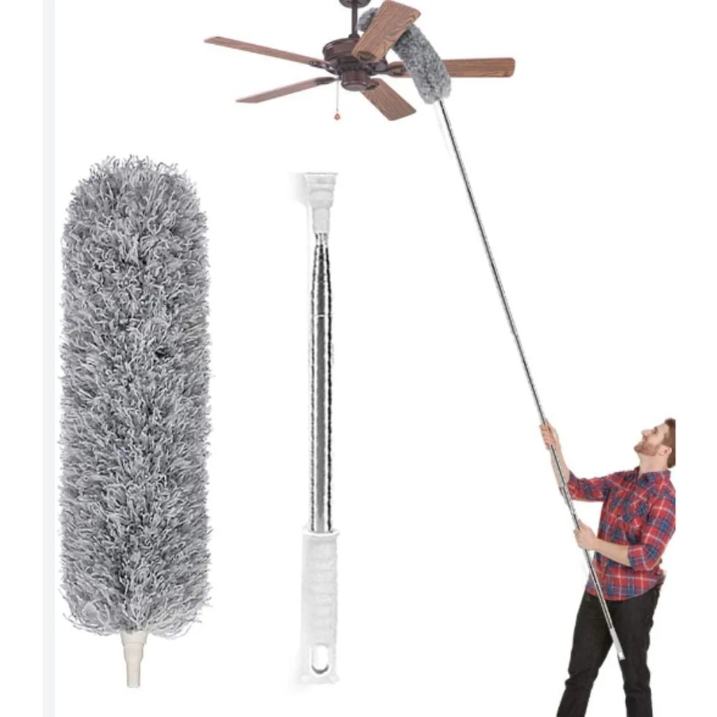 Extensor Telescópico para Limpeza Profissional com Acessórios Intercambiáveis para Manutenção em Casa e Escritório