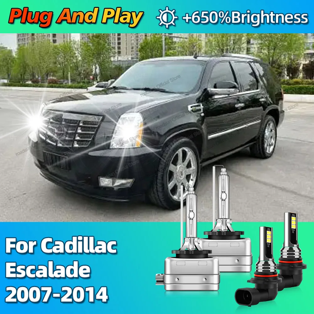 

2/4Pcs Xenon Lamp D1S HID Headlight 6000K Auto Light 9145 Fog Lamp Bulb For Cadillac Escalade 2007 2008 2009 2010 11 12 13 2014