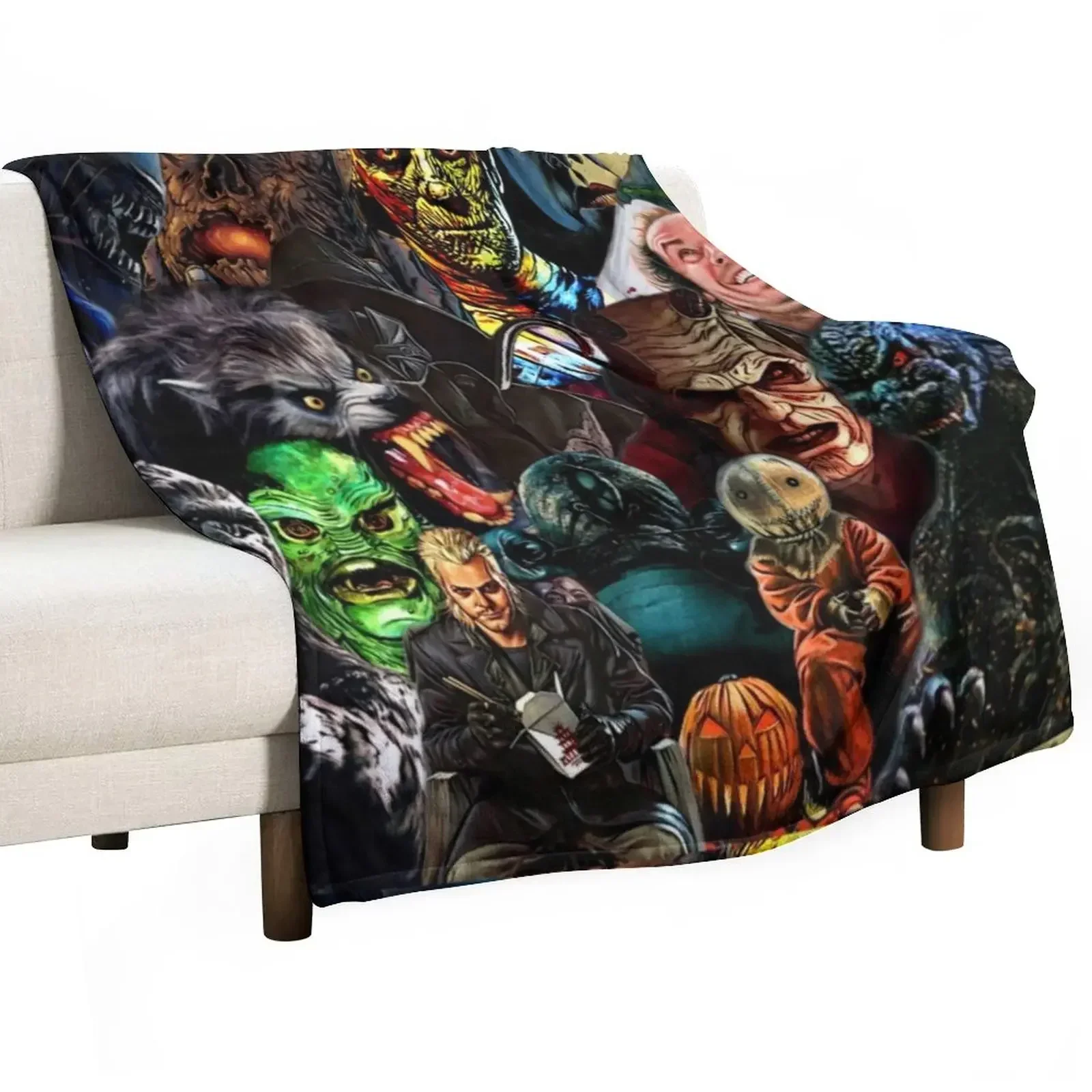 

Collage Of Horror Part 2 Throw Blanket manga Loose For Baby Blankets