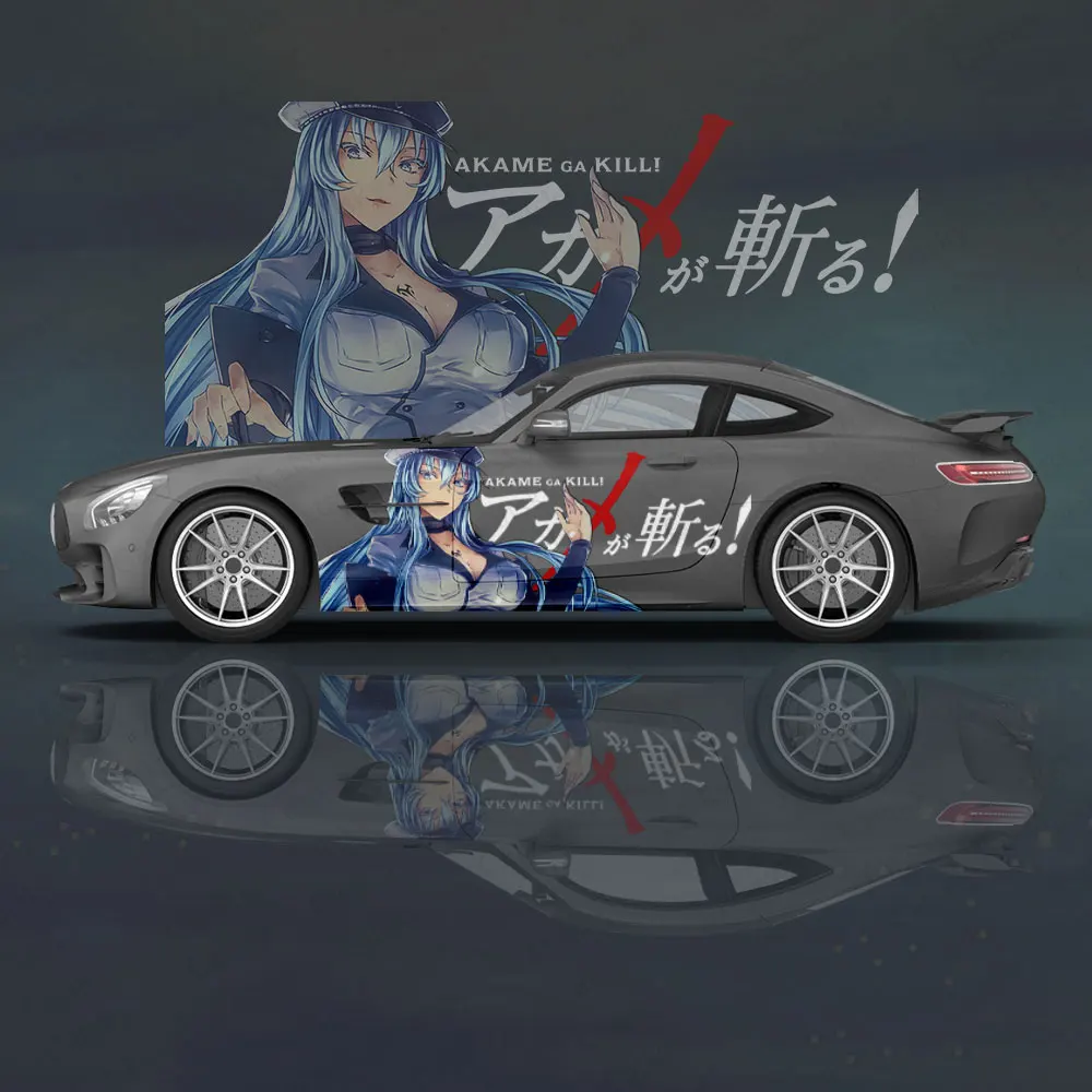 Akame ga Kill 2pcs Car Body Sticker for Universal Large Car Decal Car Side Sticker for Car Sticker Decal Stickers