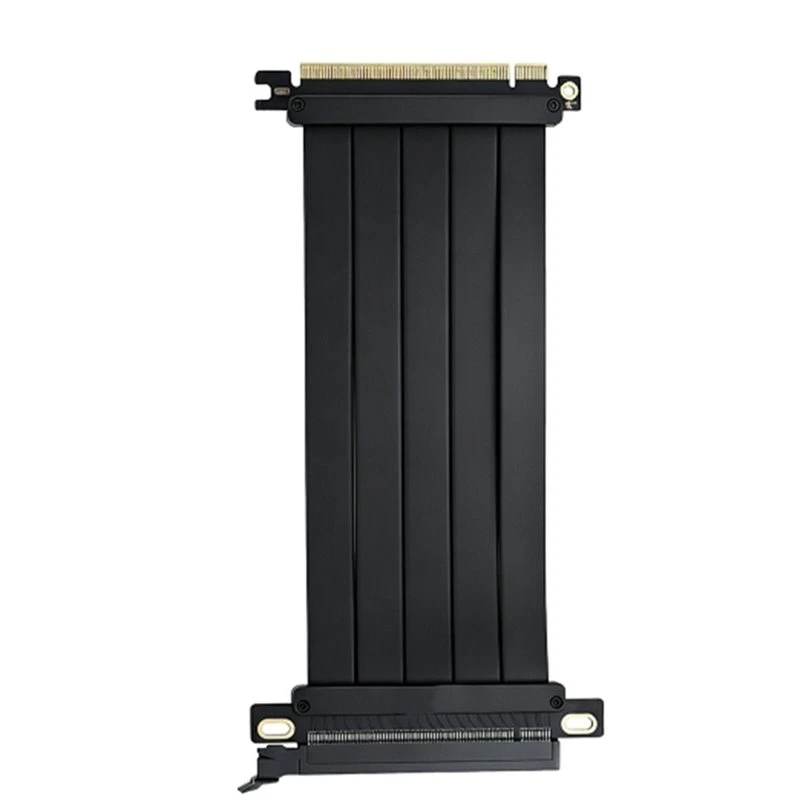 Leading-Pcie 4.0 X16 GPU Riser Cable 90°/180° Graphics Card Extension Cable Black High-Speed Video Card Extender Cord 25Cm