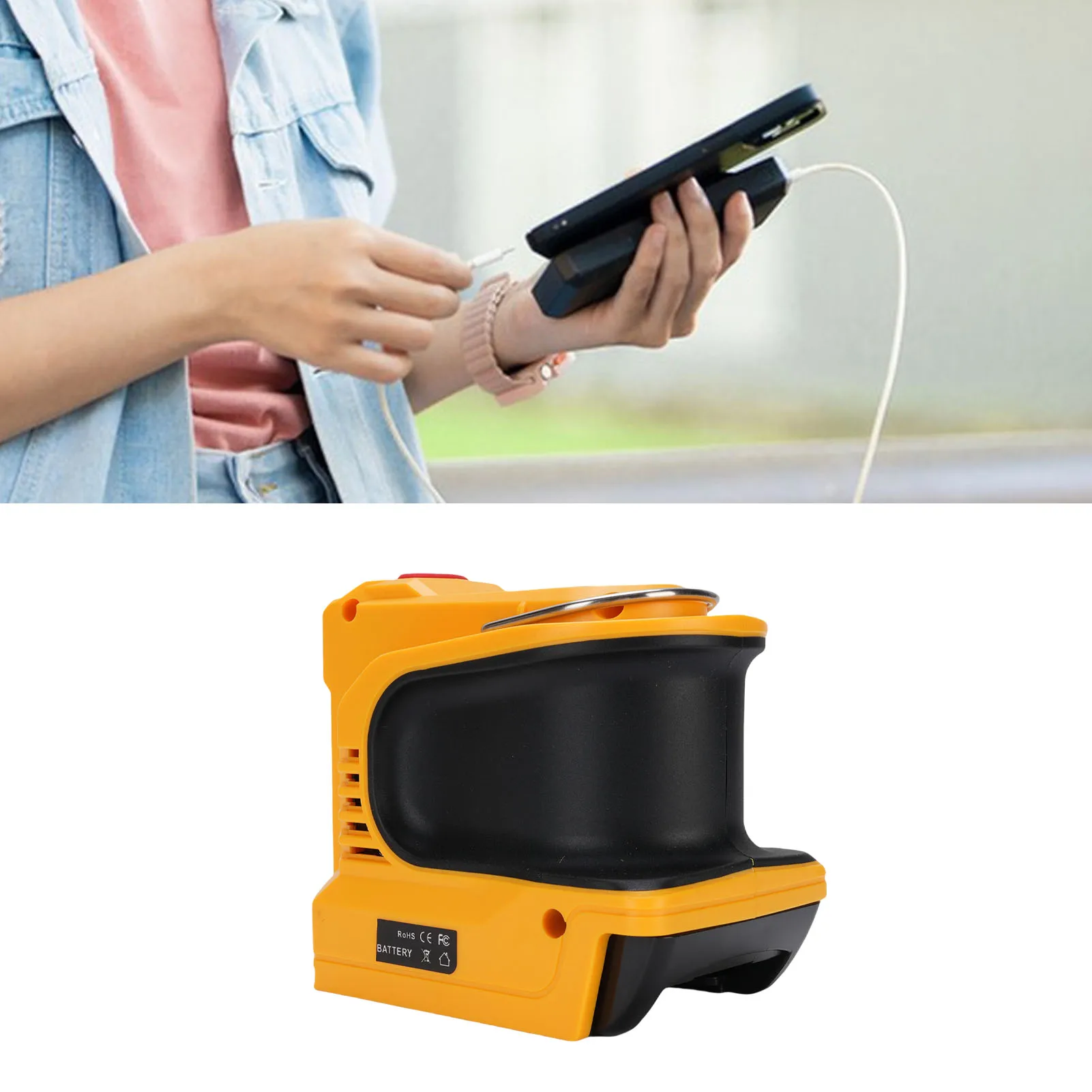 180 واط المحمولة العاكس محول ل DCB204 DCB200 DCB203 18 فولت 20 فولت بطارية ليثيوم USB نوع C التيار المتناوب الناتج البطارية العاكس محول #2