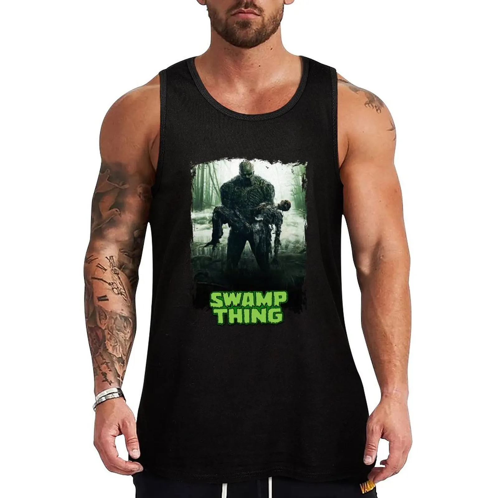 Reward Swamp Thing Retro Wave Tank Top Sportswear for men vest for men Working vest t-shirts for men