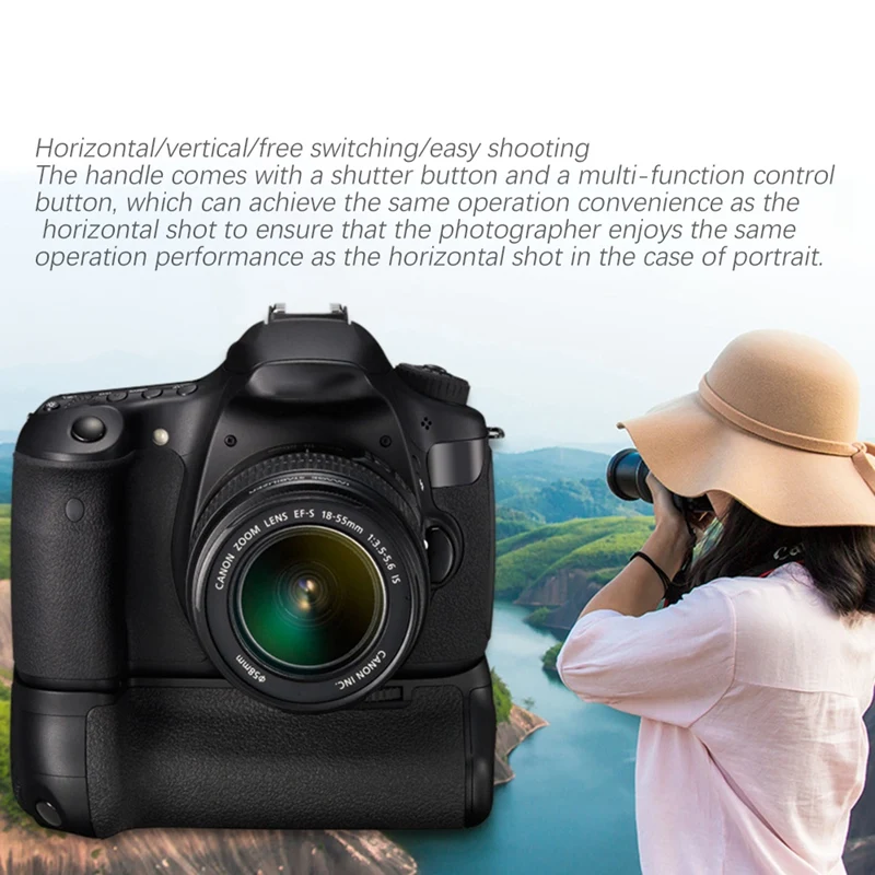 Retail Camera Battery Grip For Canon EOS 5D4/5D Mark IV SLR Camera Grip For LP-E6 Battery Box Grip With Multi-Function Button