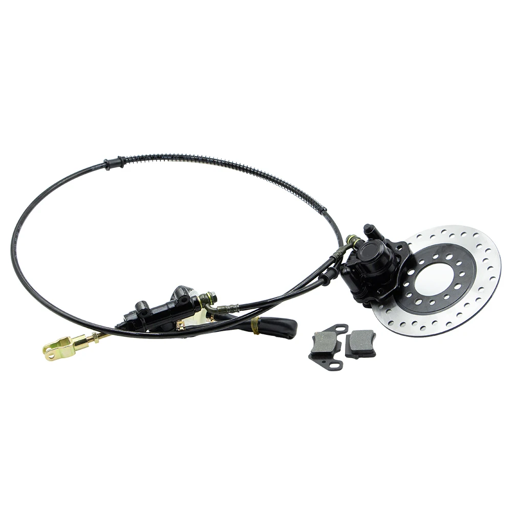 

Rear Hydraulic Disc Brake Assembly Caliper Master Cylinder Kit For 50cc 150cc 200cc 250cc Go Kart Golf Cart ATV Buggy Parts