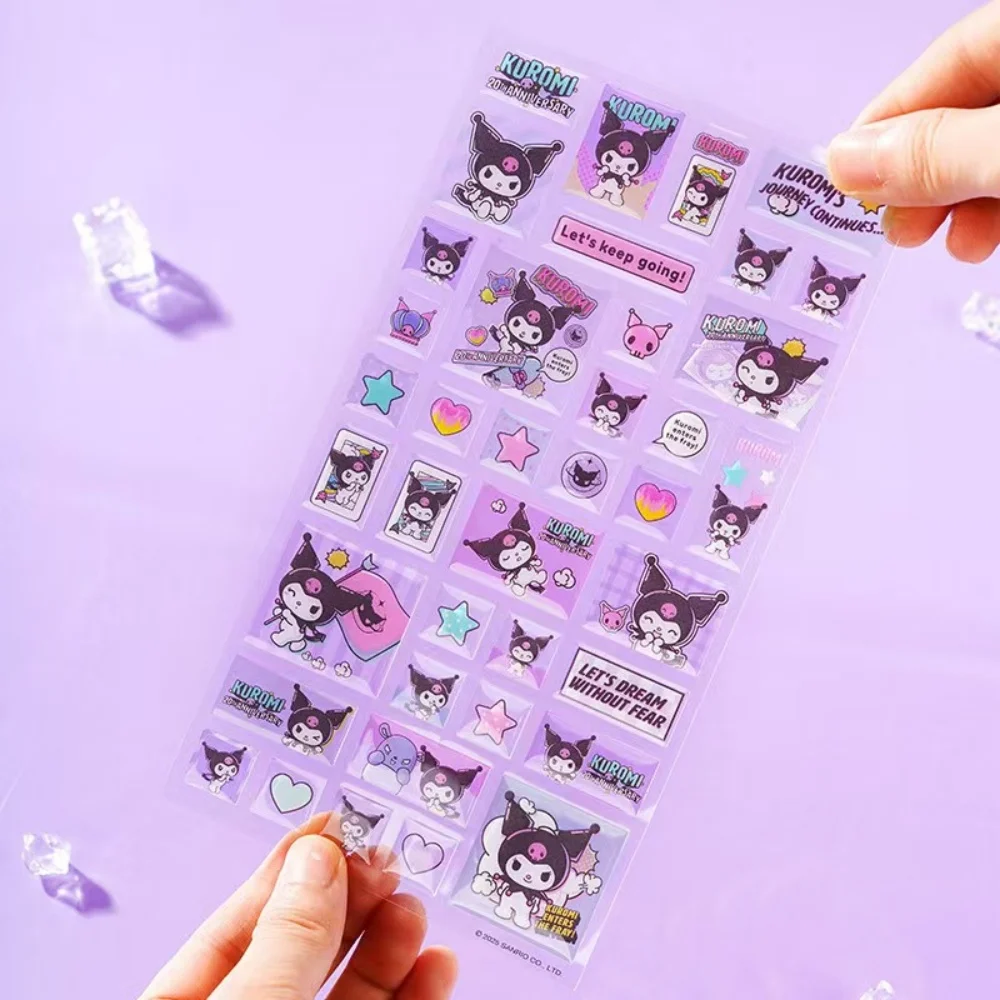 حقيقية سانريو كورومي الراتنج الصب ملصق Kawaii طالب القرطاسية جراب هاتف ملصق مزخرفة الاطفال لعبة فتاة هدايا عيد ميلاد