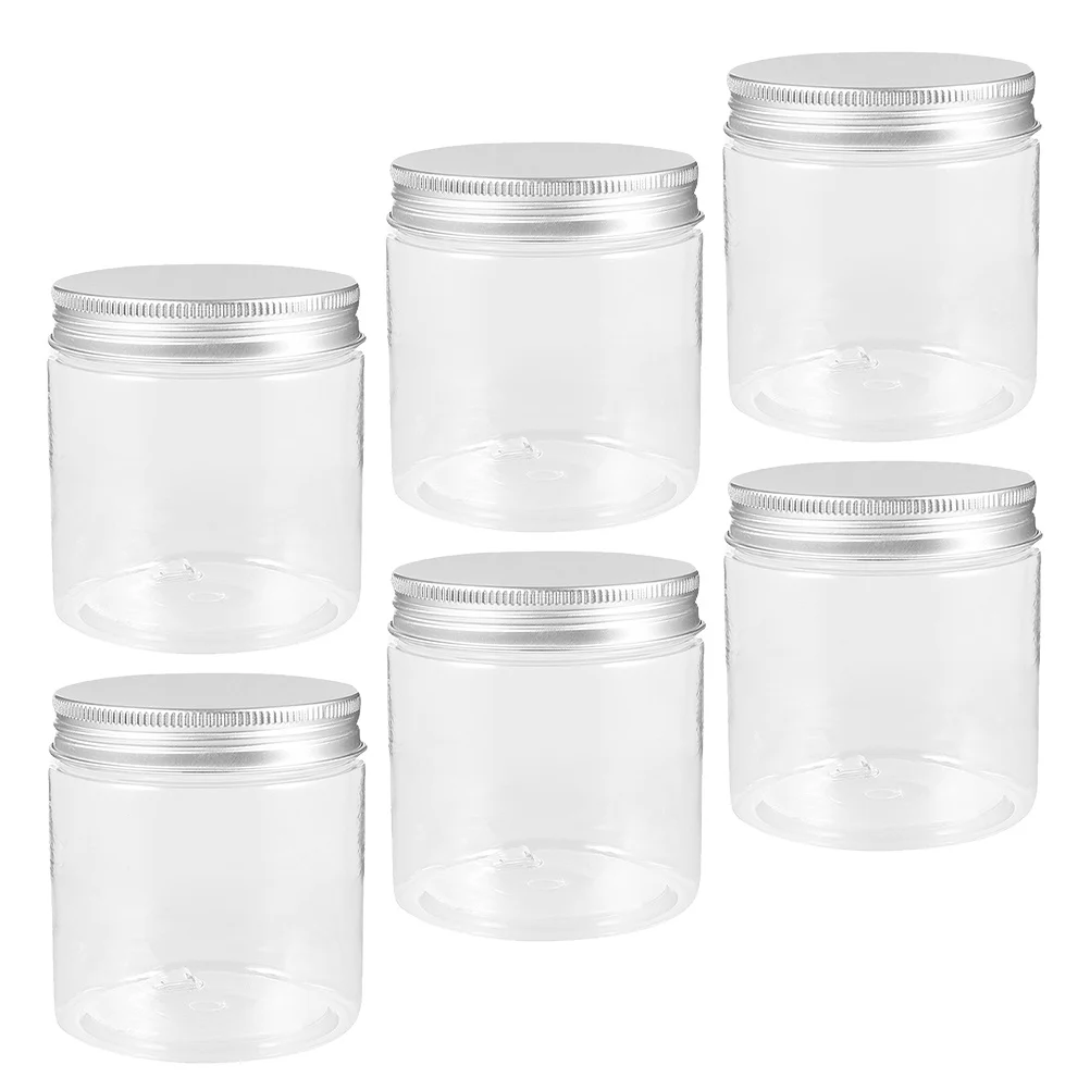 6 stuks lege crème reisformaat kleine plastic containers met deksels herbruikbare opslagpotten voor huidverzorging cosmetica parfum helder