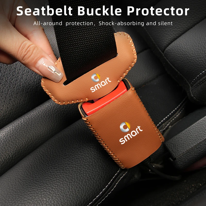 Anti Scratch Car Seat Belt Clip Protector Seatbelt Buckle Lock Cover For Smart Fortwo 451 450 453 Forfour EQ Cabrio Crossblade