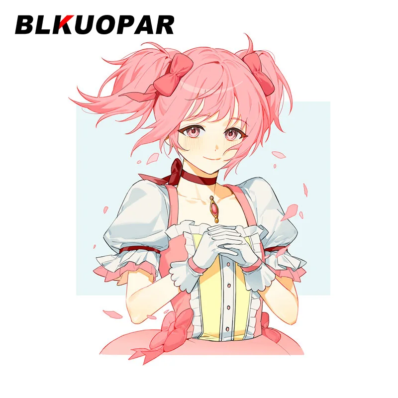 BLKUOPAR Anime Puella Magi Madoka Magica Kaname Madoka Car Stickers Sunscreen Fashion Decal Windows JDM Caravan Car Accessories