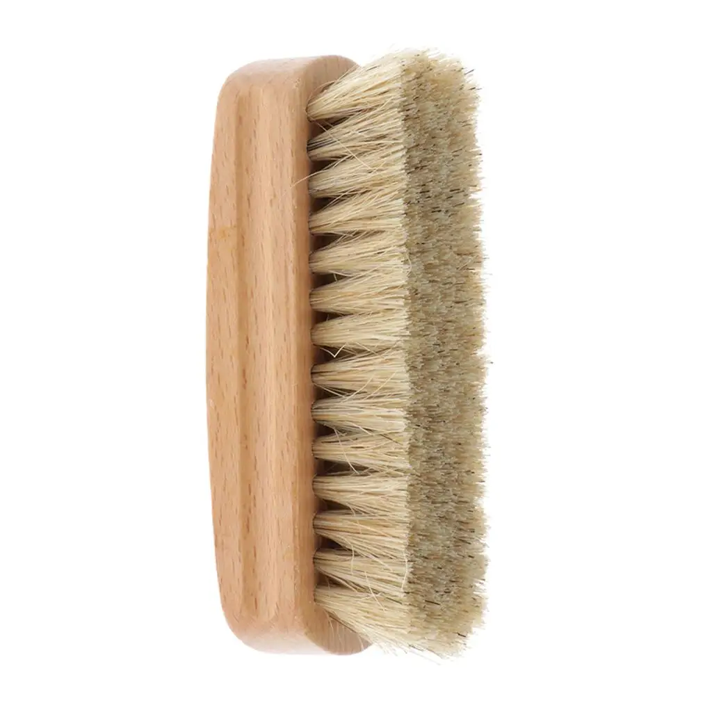 Wooden Shoe Shine Brush Cleaner Kit for Leather Shoes Soft Bristle Polish Tool Shoe Care Accessories Set