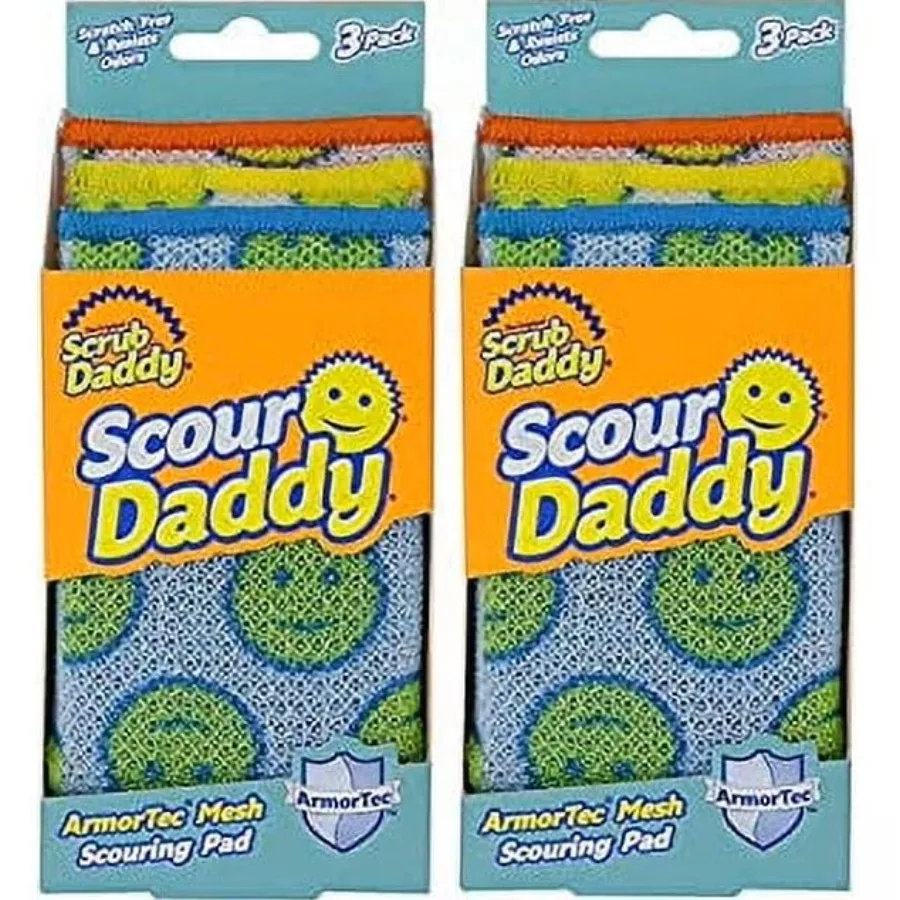 وسادات سكور لتنظيف المطبخ والحمام والغسيل، وسادة تنظيف متعددة الأسطح مع إسفنجة مرنة ماصة ومتينة #1