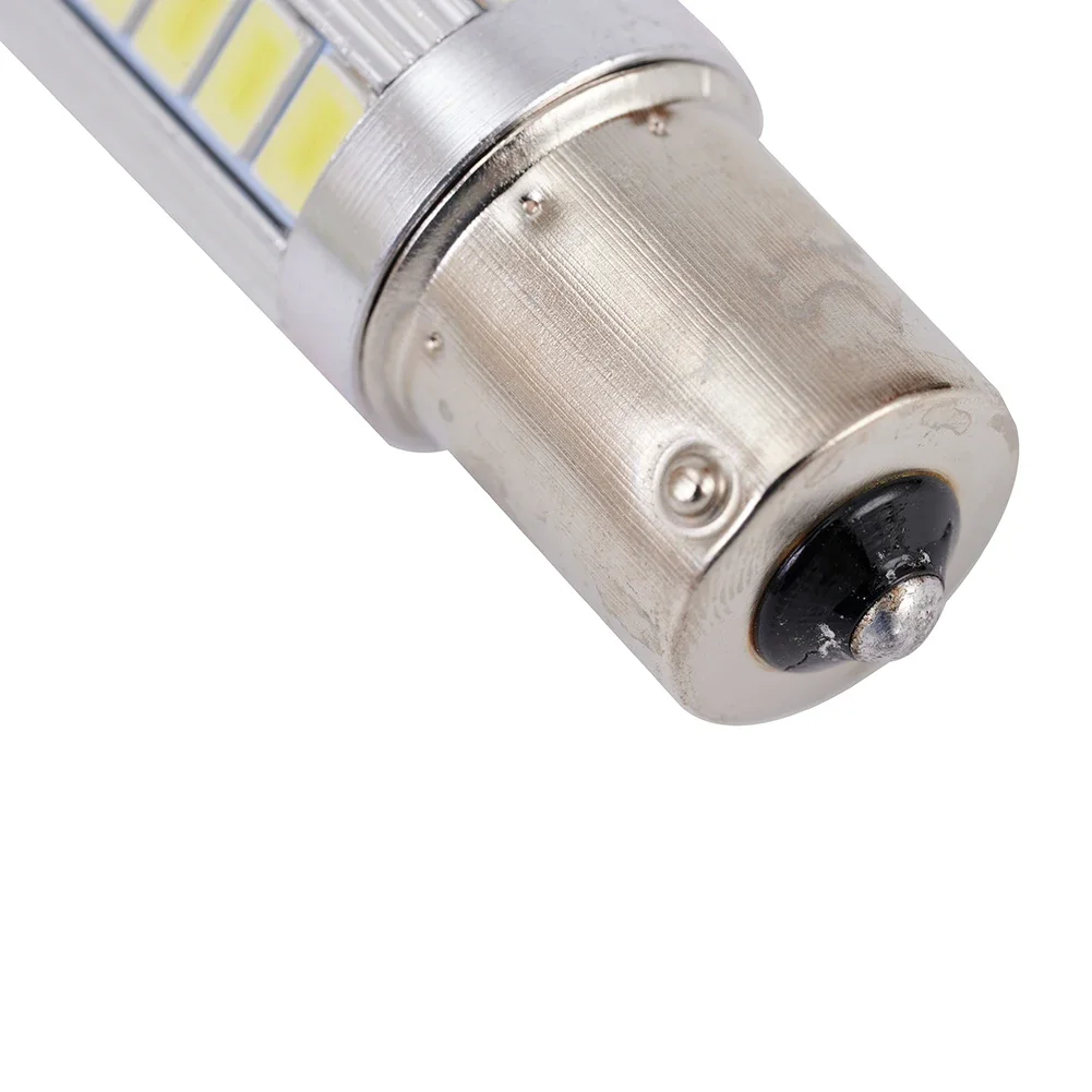 Feu de recul LED 6500K, 2 pièces, BA15S P21W 1156, ampoule de douille, Signal de course diurne, 33-SMD 5630 12V