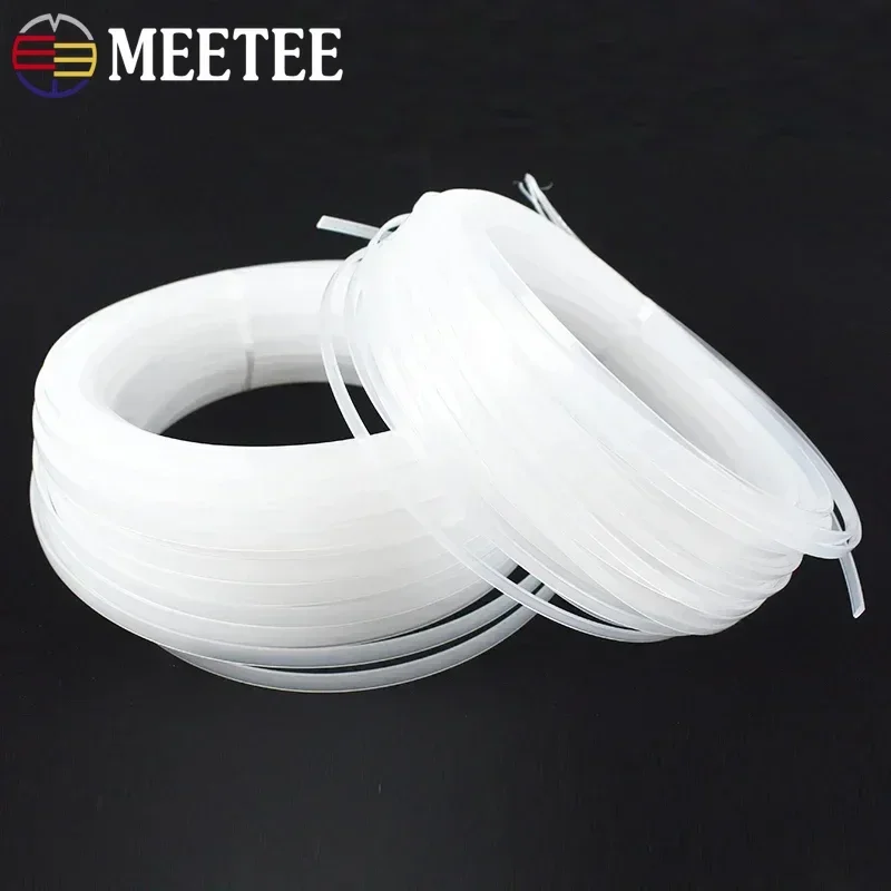 10Meters Meetee 4-12mm Clear Plastic Corset Ribbon Webbing Boning Bra Side Tape Wedding Dress Support Sewing Cloth DIY Accessory