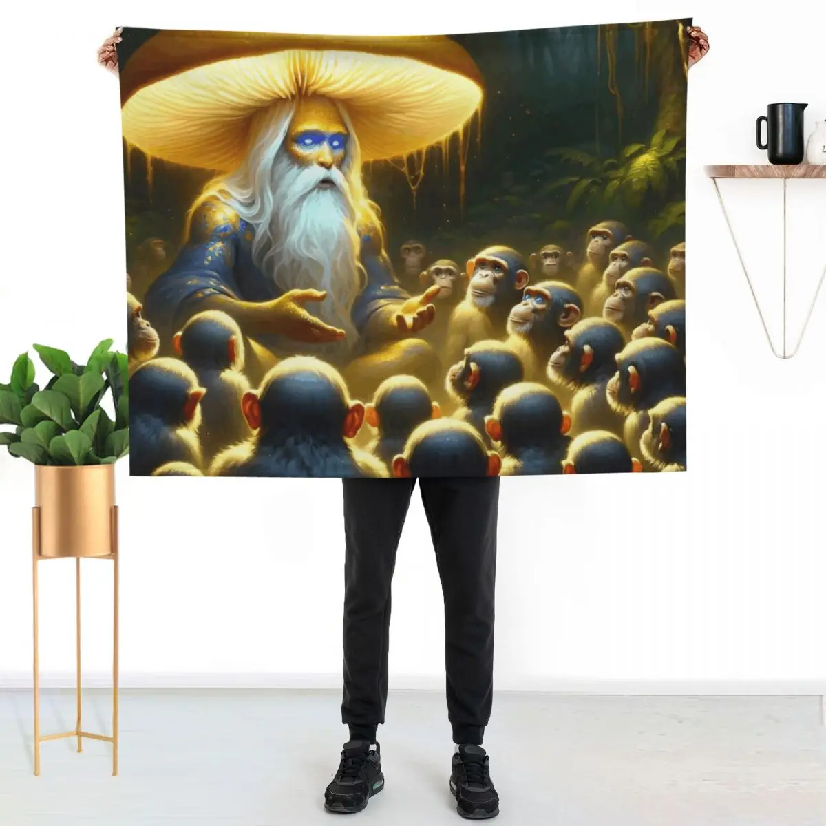 

Stoned Ape Theory Throw Blanket Warm Plush Fuzzy Blanket for Living Room