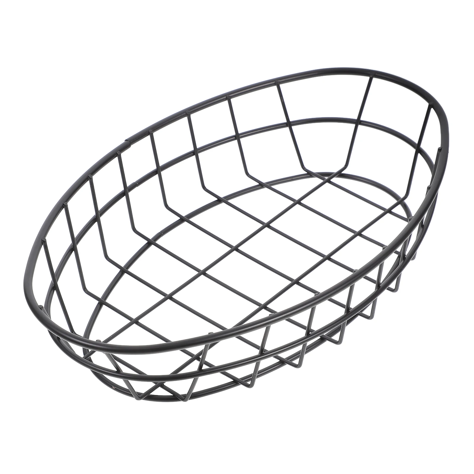 

Snack Basket Hollow Iron Mesh Design Crispy Food French Fries Fruit Vegetable Storage Kitchen Countertop Wire Holder Fast
