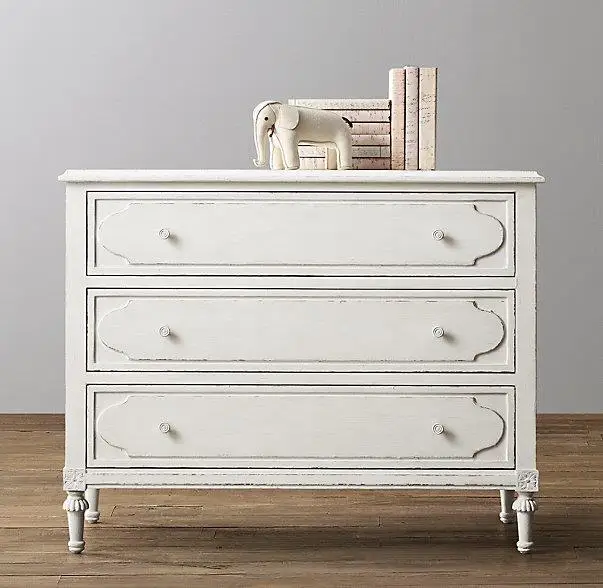 

American RH original single American solid wood chest French rural retro furniture children's British classical bookcase locker