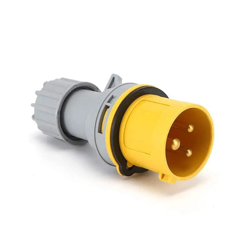 Waterproof IP44 Industrial Plug Connector Set, 16A 250V 3-Pin (2P+E), for Outdoor Power, Machinery,Construction Site,Cable Mount