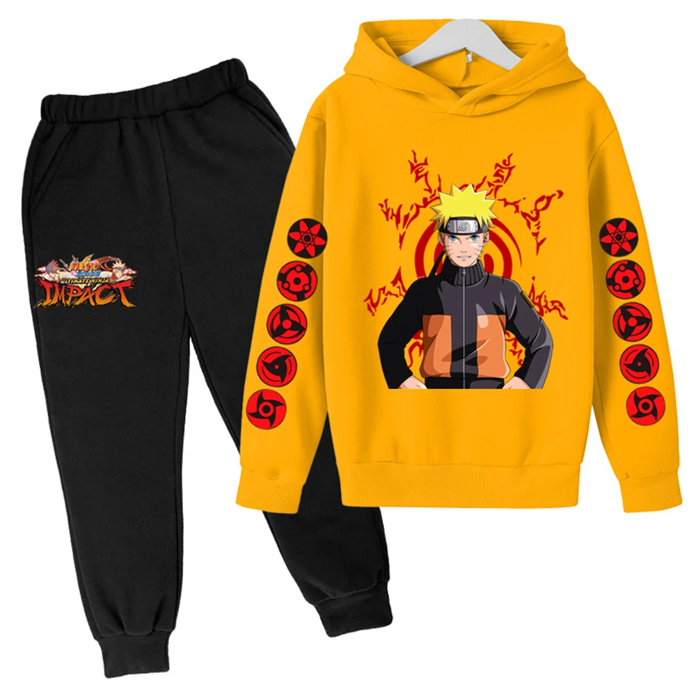 Basketball Hoodie Sports Narutoes Hoodie Set Spring Autumn Children Tops+pants 2-piece Teen Cute 3-14y Boys Kids Girls