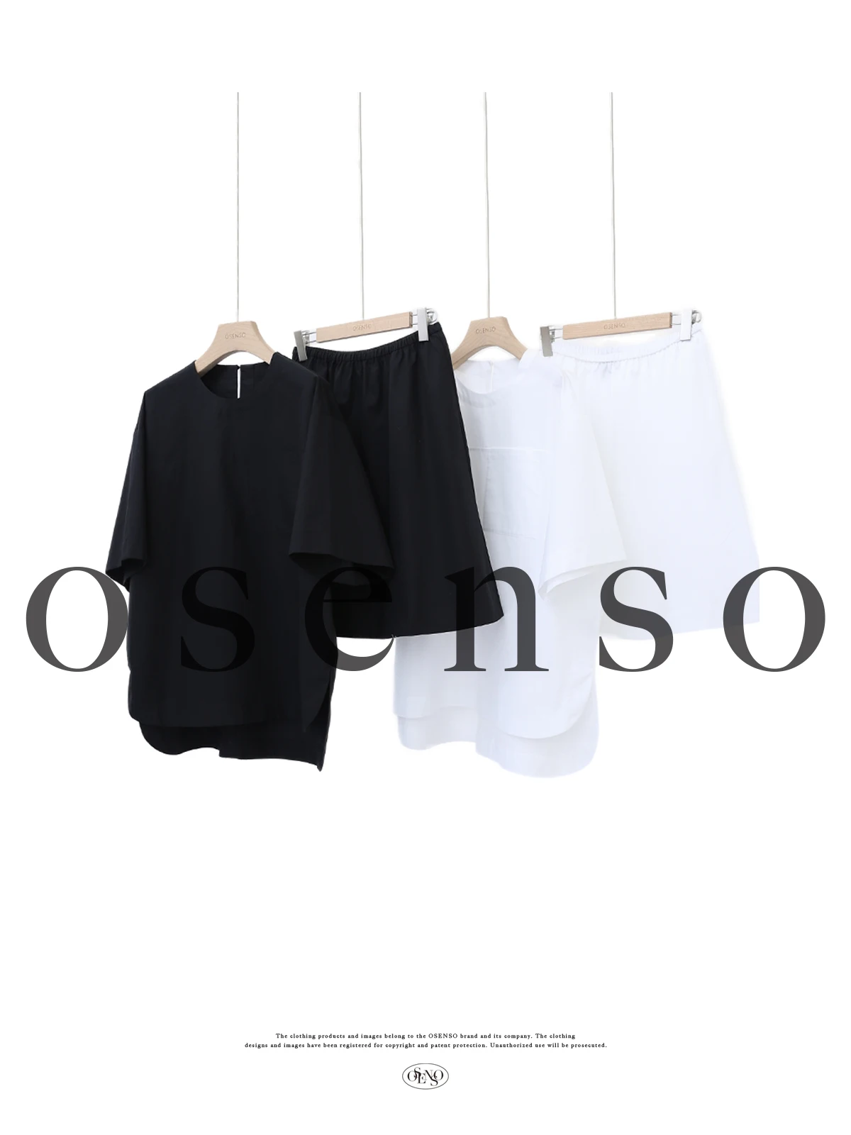 

OSENSO Casual Cotton ort Skirt Faionable Color Leisure ort Sve round Ne Loose Fit Spring 2025 Women's T-irt