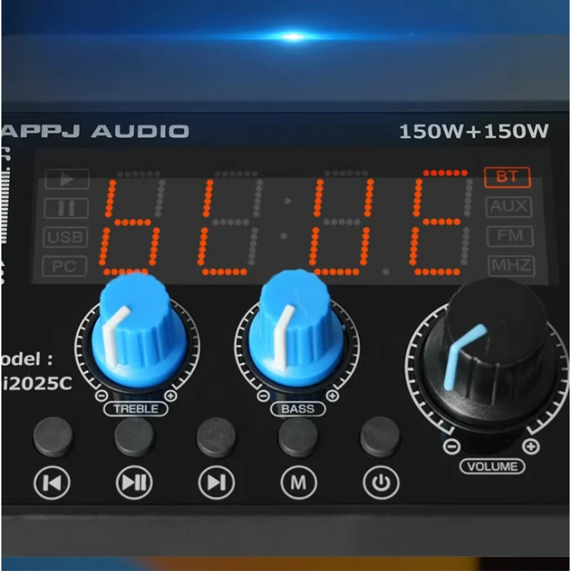 SOTAMIA 150 واط * 2 Mini2025C بلوتوث مكبر كهربائي مضخم رقمي عالي ومنخفض لهجة قابل للتعديل مكبر هاي فاي U مشغل القرص