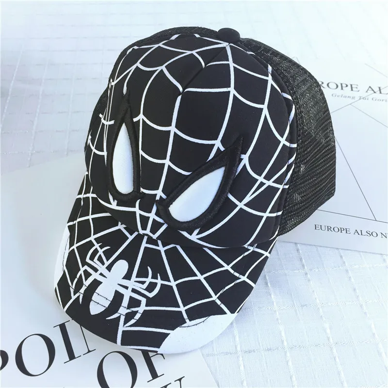 Disney Spiderman Baseball Cap For Boys Girls Baby Baseball Caps Cartoon Mesh Summer Breathable Sun Hat Children Hip Hop Hats